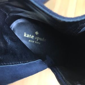 Kate Spade blue suede boots/wedge with tie.
